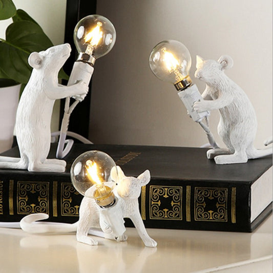 Resin Animal Mini Mouse Decorative Lamp