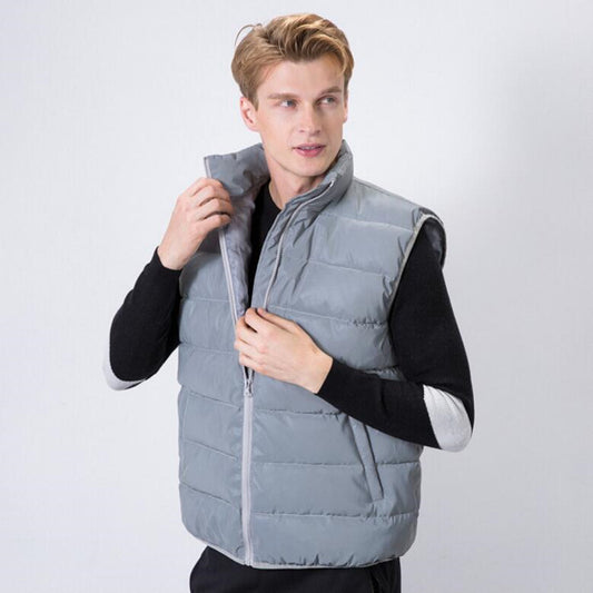 Fall Winter Reflective Vest Mens Slim Coat Coat Plus Size Vest