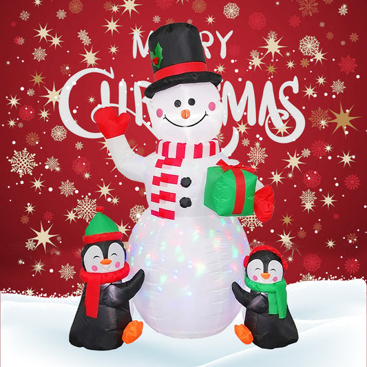 Spot Christmas Outdoor Courtyard Inflatable Products Santa Claus Old Father Snowman Penguin Gift Bag Air Model
